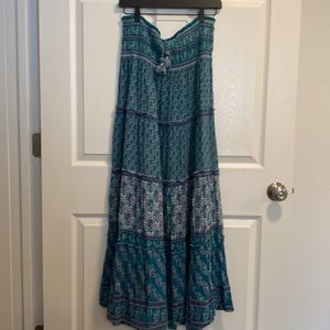 Calypso St. Barth tiered maxi skirt
